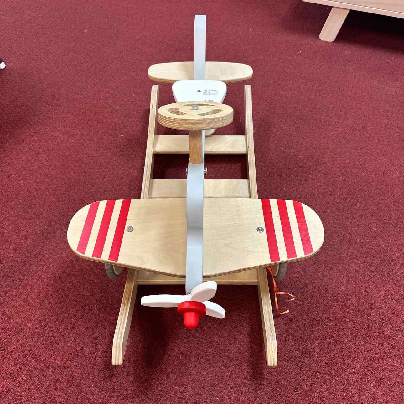 Wonder & Wise Wooden Airplane Rocker/Ride On Toys